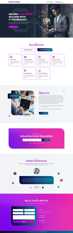 Web Design by Sbss for OneScale | Design: #31885076