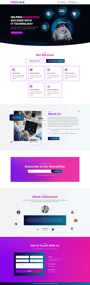 Web Design by Sbss for OneScale | Design: #31885078