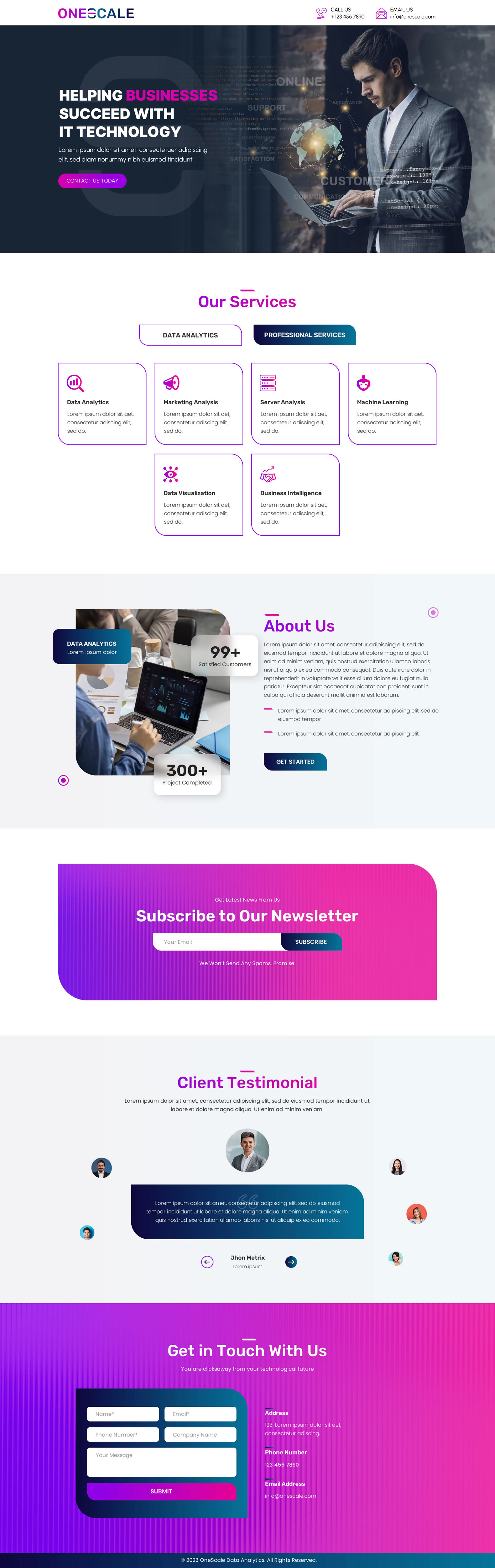 Web Design by Sbss for OneScale | Design #31885088