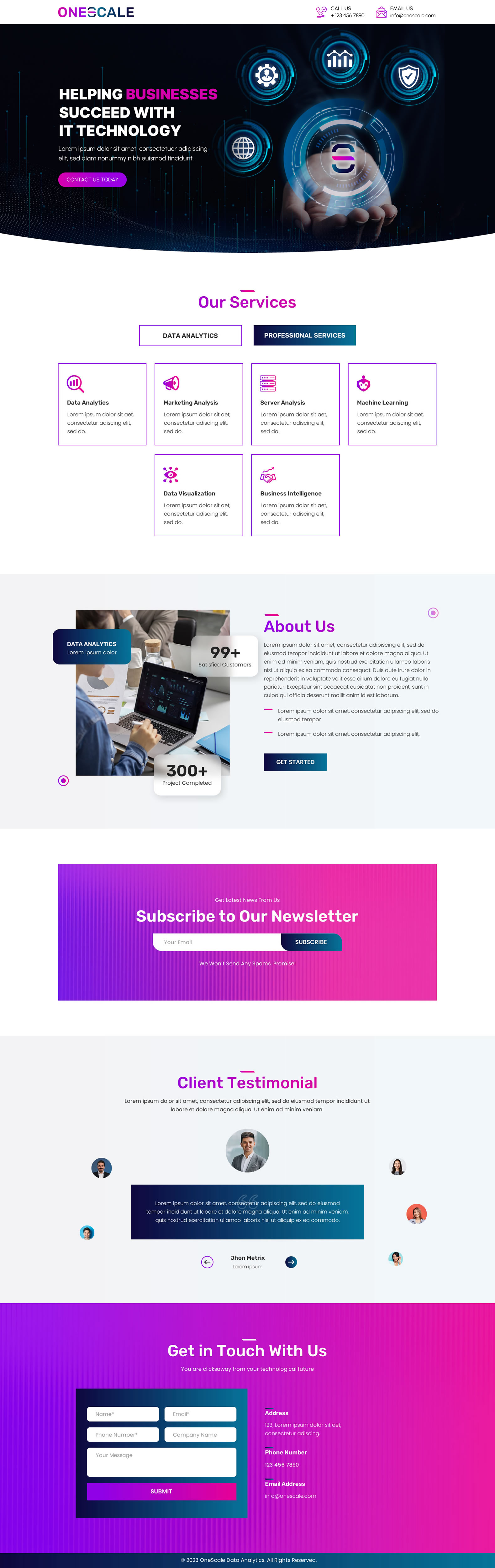 Web Design by Sbss for OneScale | Design #31885089