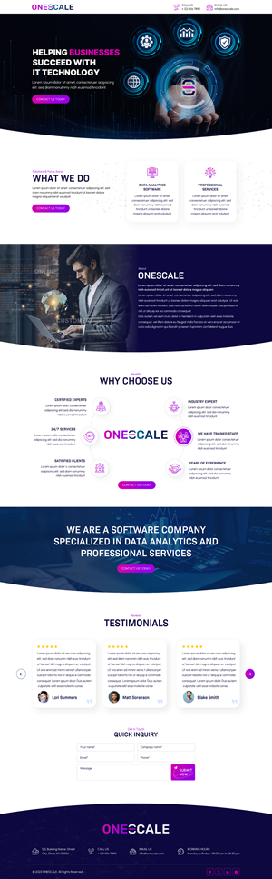 Web Design by Sbss for OneScale | Design: #31890494