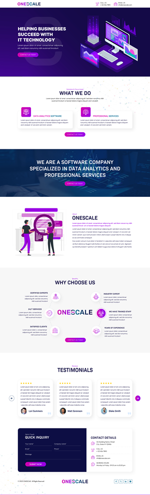 Web Design by Sbss for OneScale | Design: #31894307