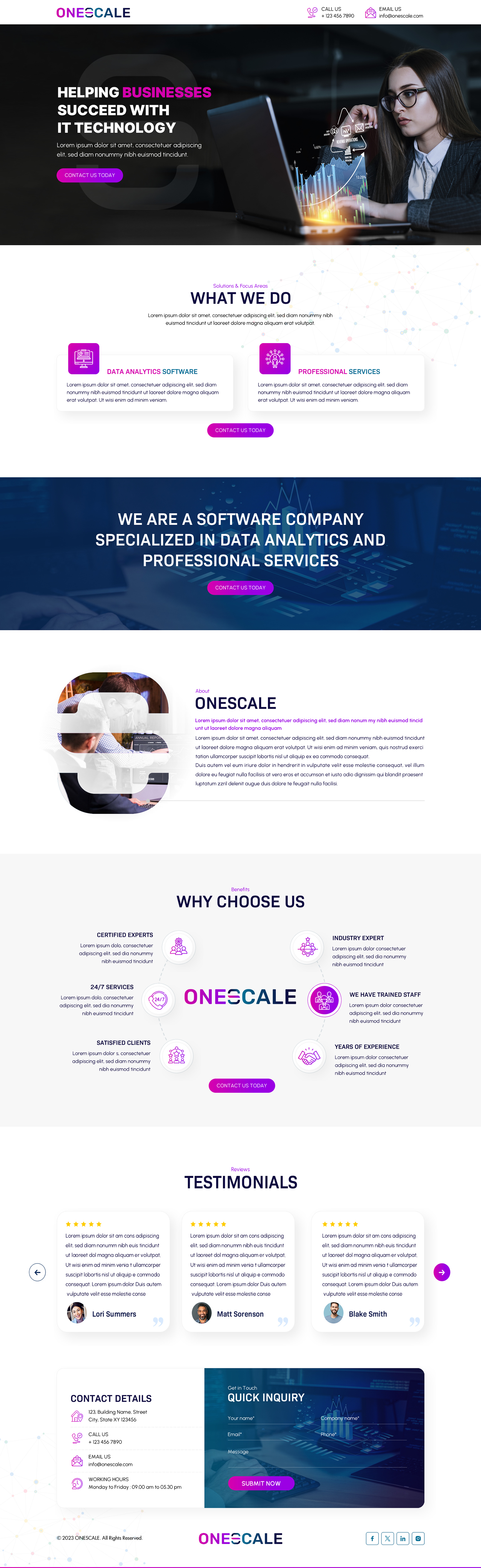 Web Design by Sbss for OneScale | Design #31894308