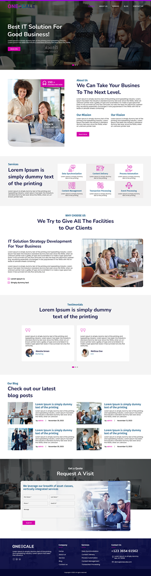 Web Design par NetSpidy pour OneScale | Design : #31890962