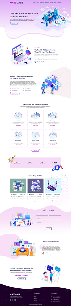 Web Design by Pram Shaw for OneScale | Design: #31896316