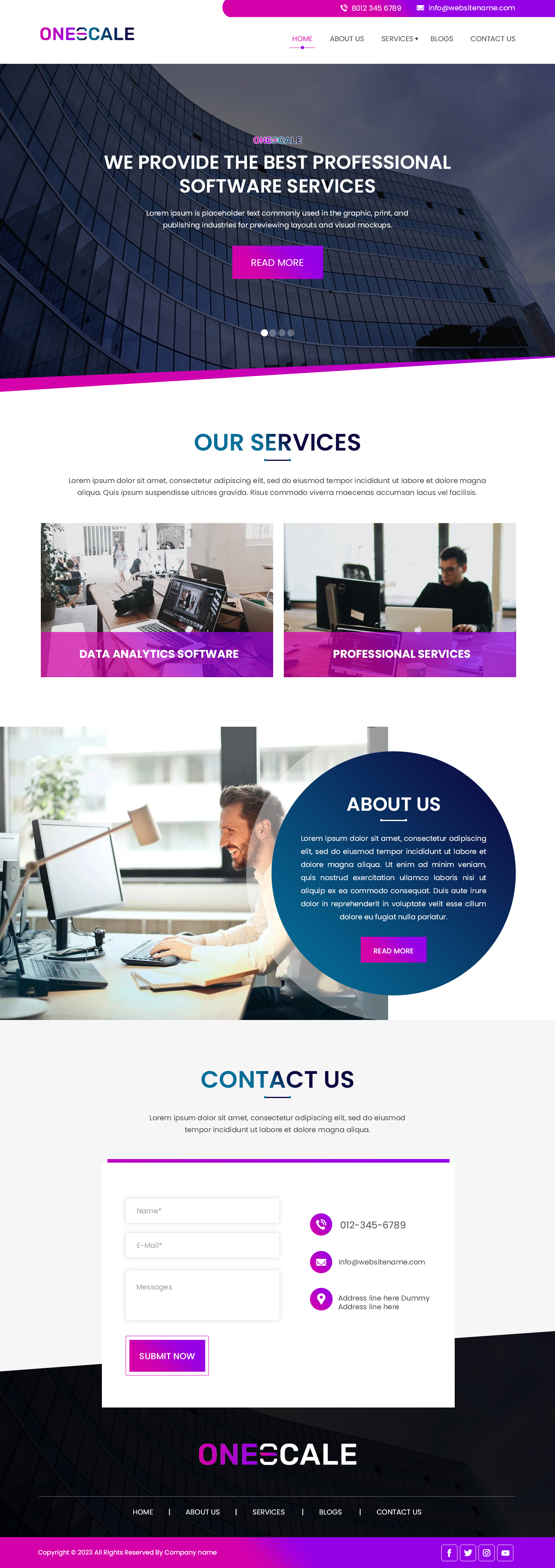 Web Design by Creations Box 2015 for OneScale | Design #31881487