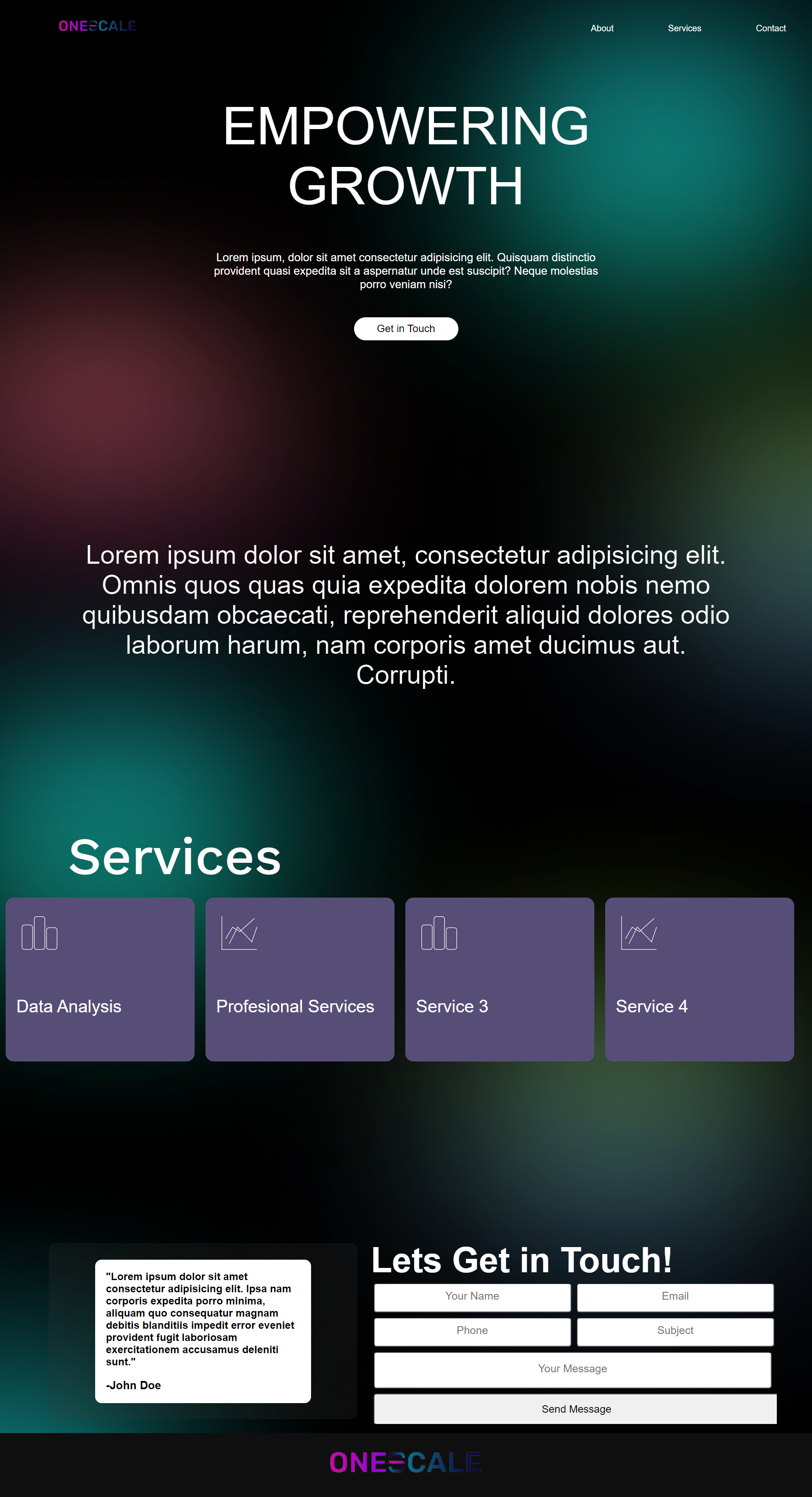 Web Design by Abhinav Deotale for OneScale | Design #31916895