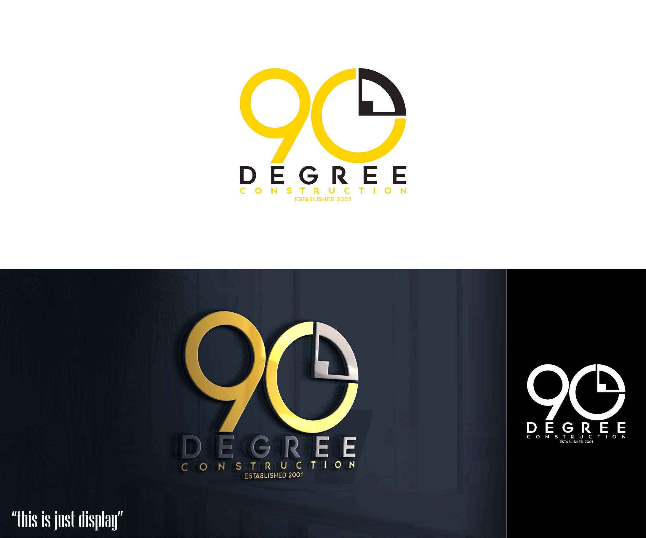 Logo Design by alkaline for 90 Degree Construction | Design #31883825