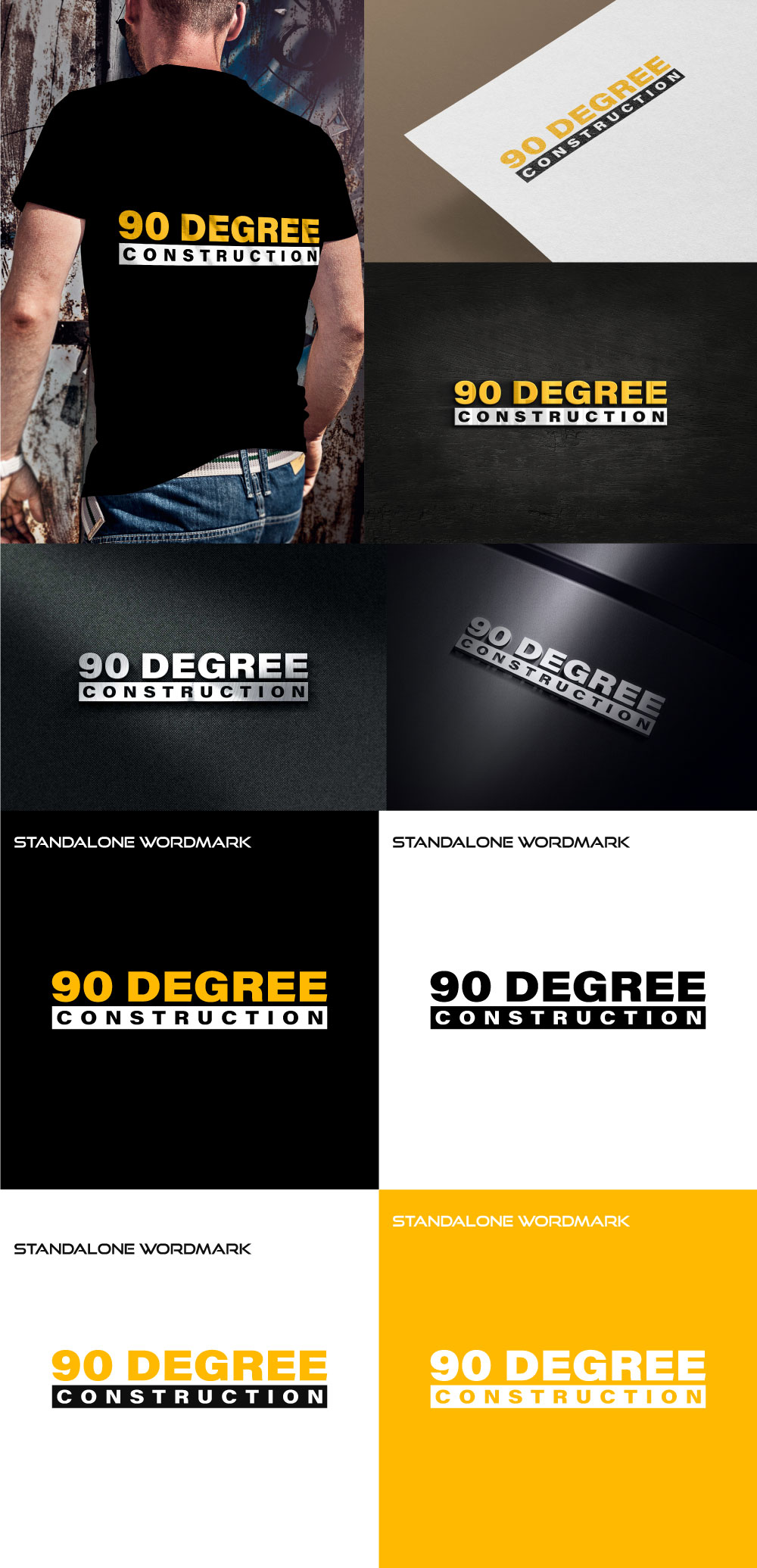 Logo Design by Huzaifa Designer for 90 Degree Construction | Design #31888599