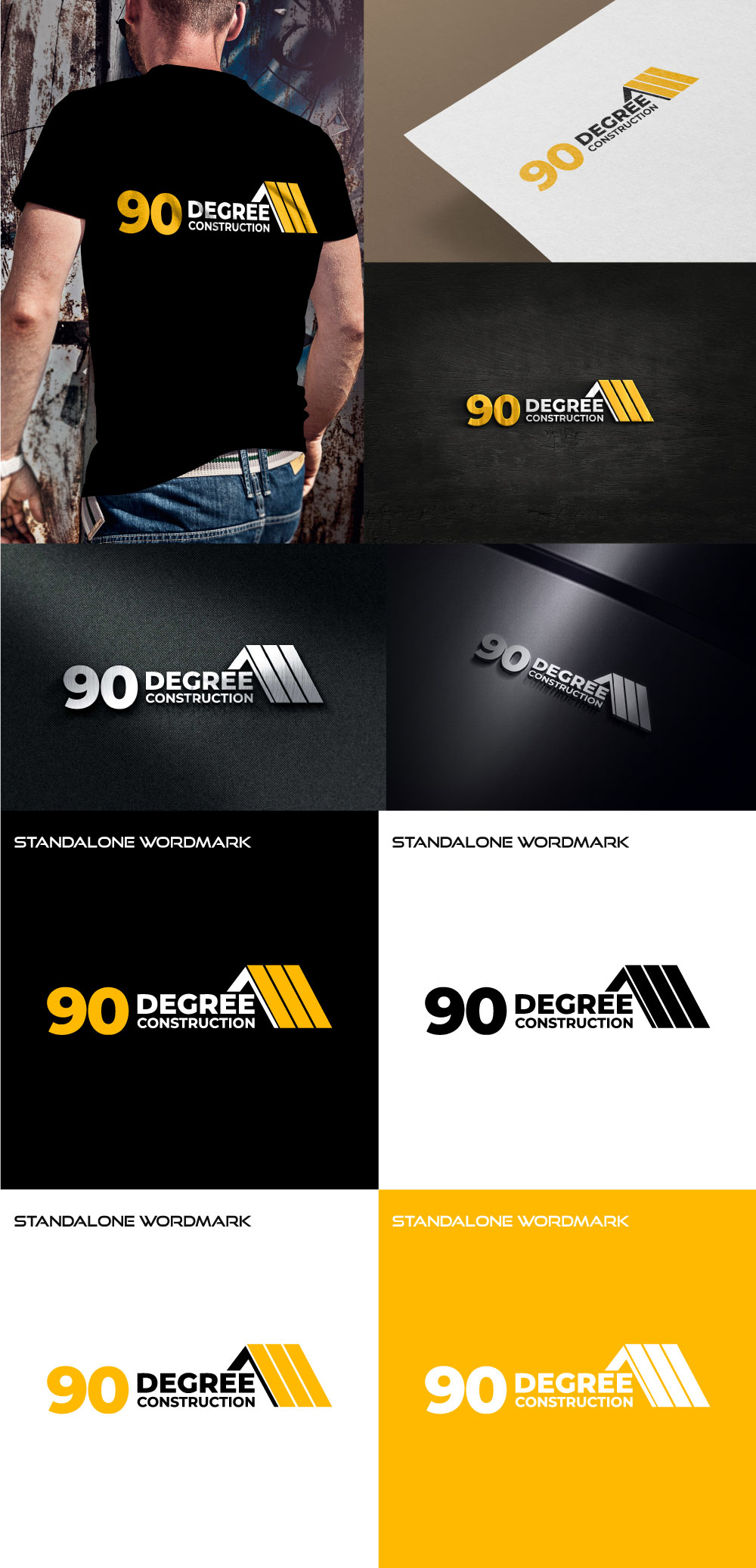 Logo Design by Huzaifa Designer for 90 Degree Construction | Design #31888618