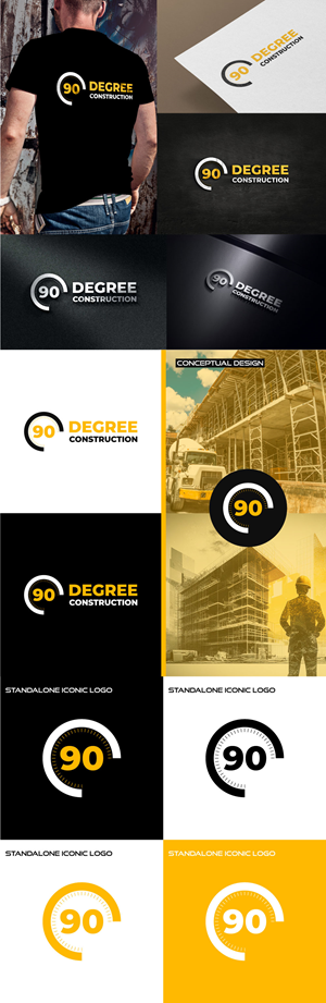 Logo Design by Huzaifa Designer for 90 Degree Construction | Design #31888619