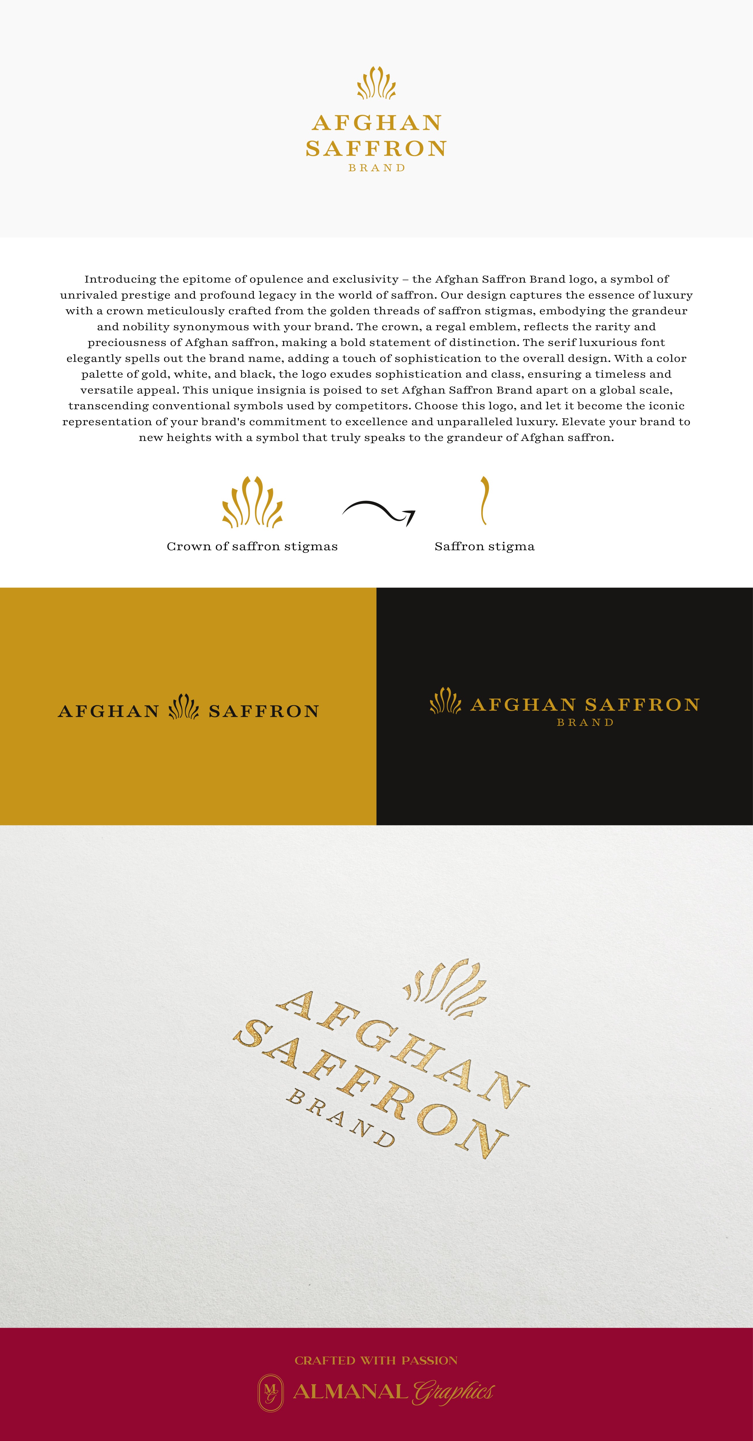 Logo Design by ALMANAL GRAPHICS for Afghan Saffron USA, LLC | Design #31961945