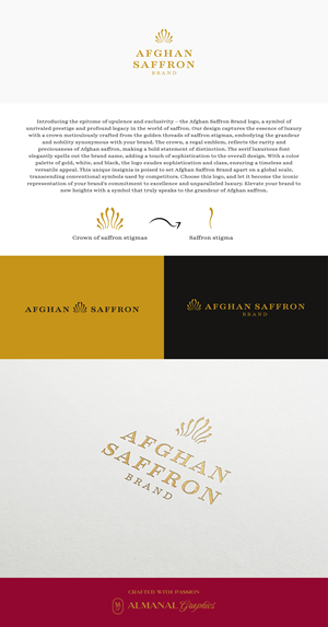 Logo Design by ALMANAL GRAPHICS for Afghan Saffron USA, LLC | Design: #31961945