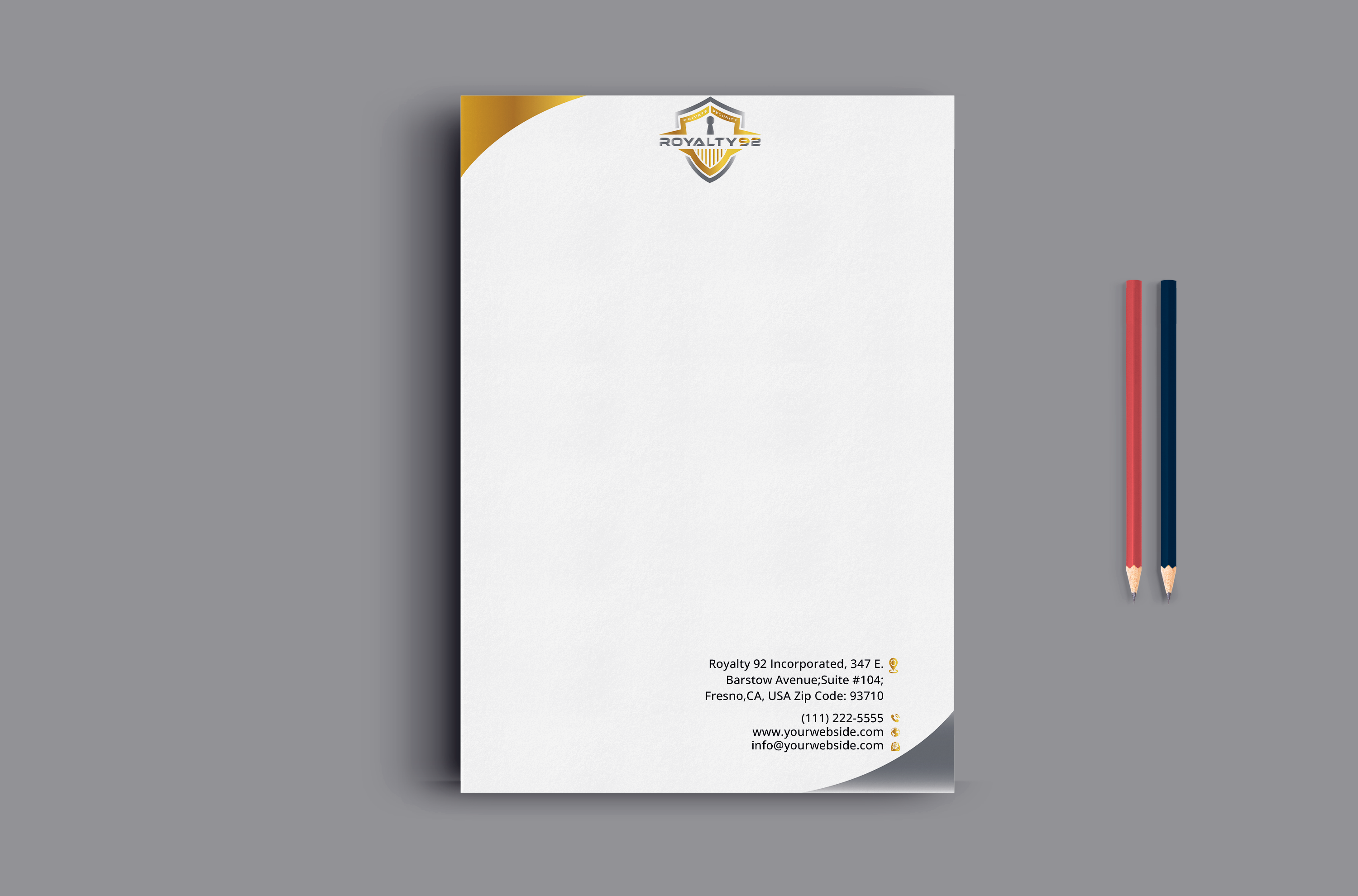 Design En-Tête par DesignerShahadat pour Royalty 92 Security | Design #31885545