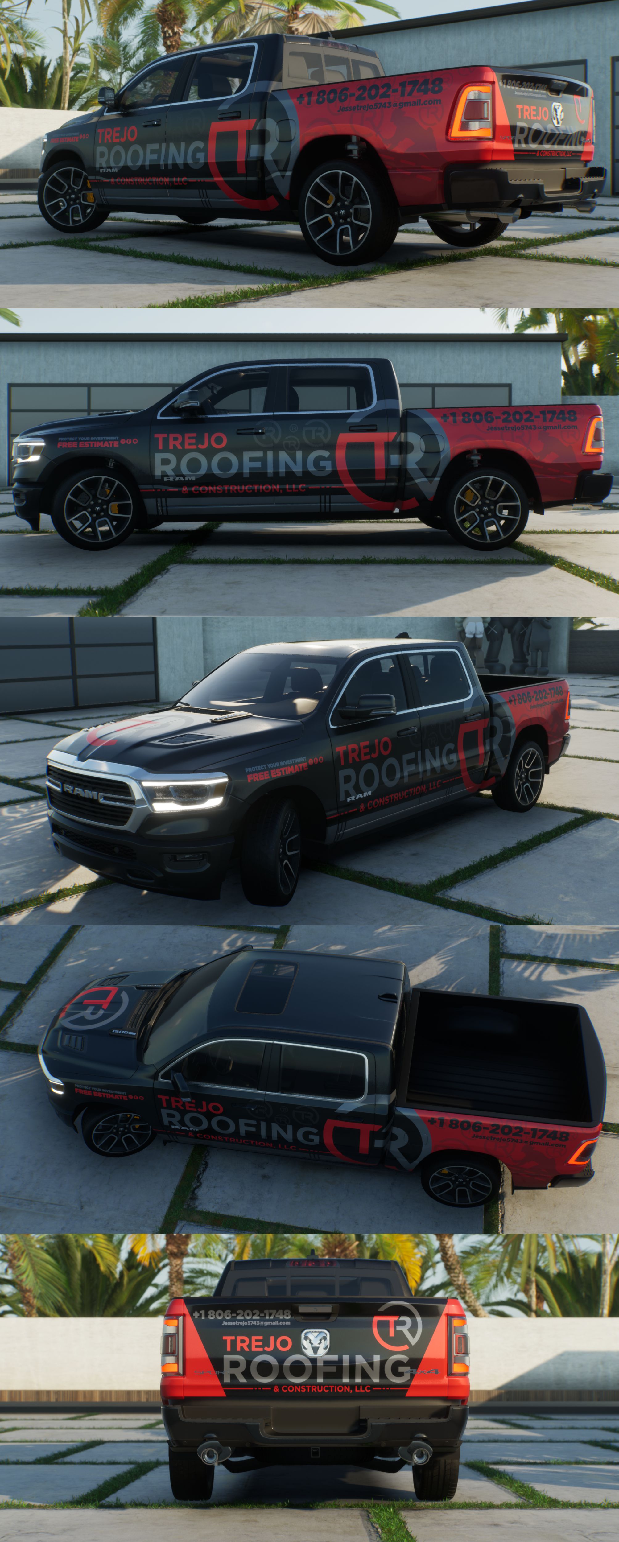 Car Wrap Design by VEDG for Trejo Roofing and construction  | Design #31934122