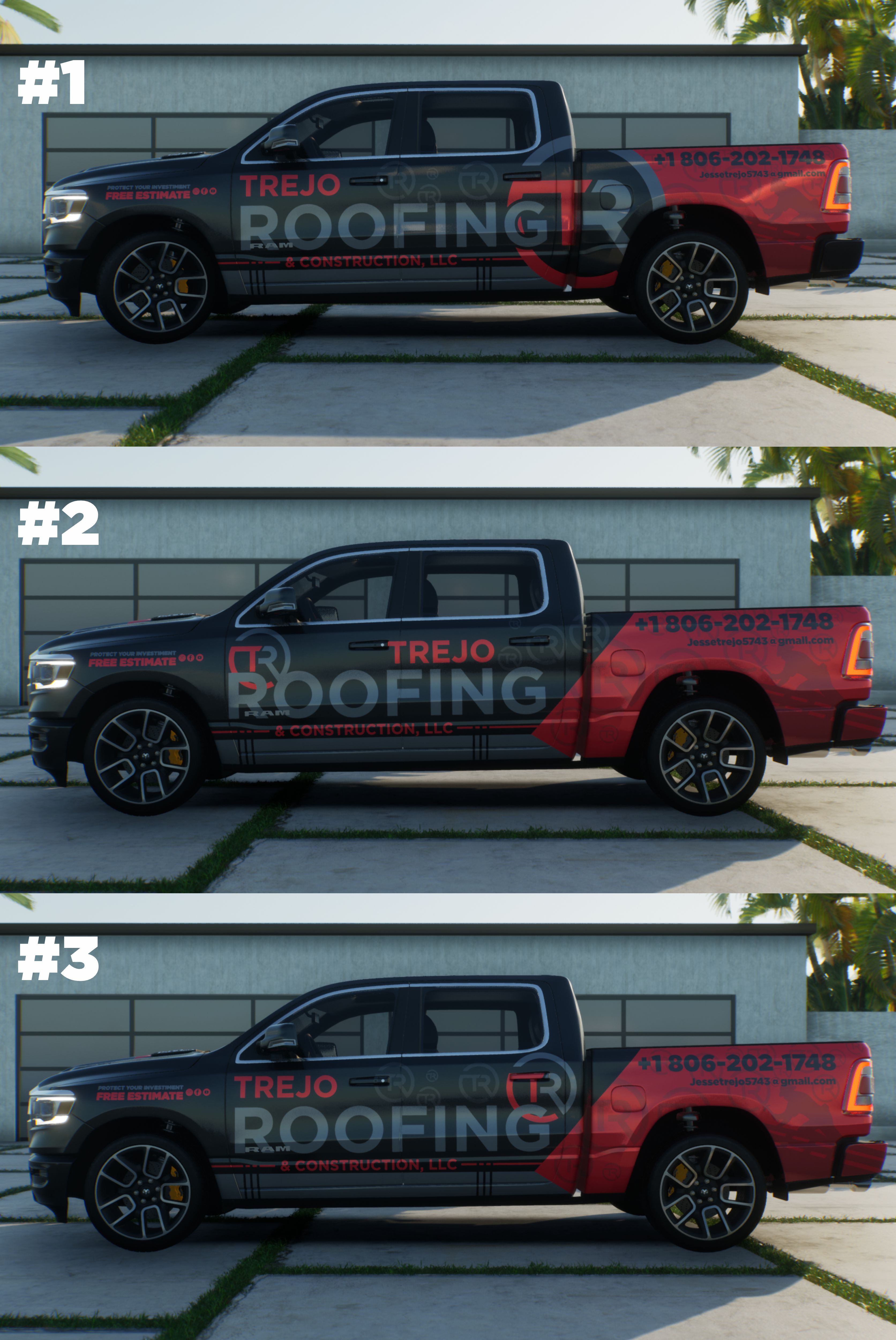 Car Wrap-Design von VEDG für Trejo Roofing and construction  | Design #31958068