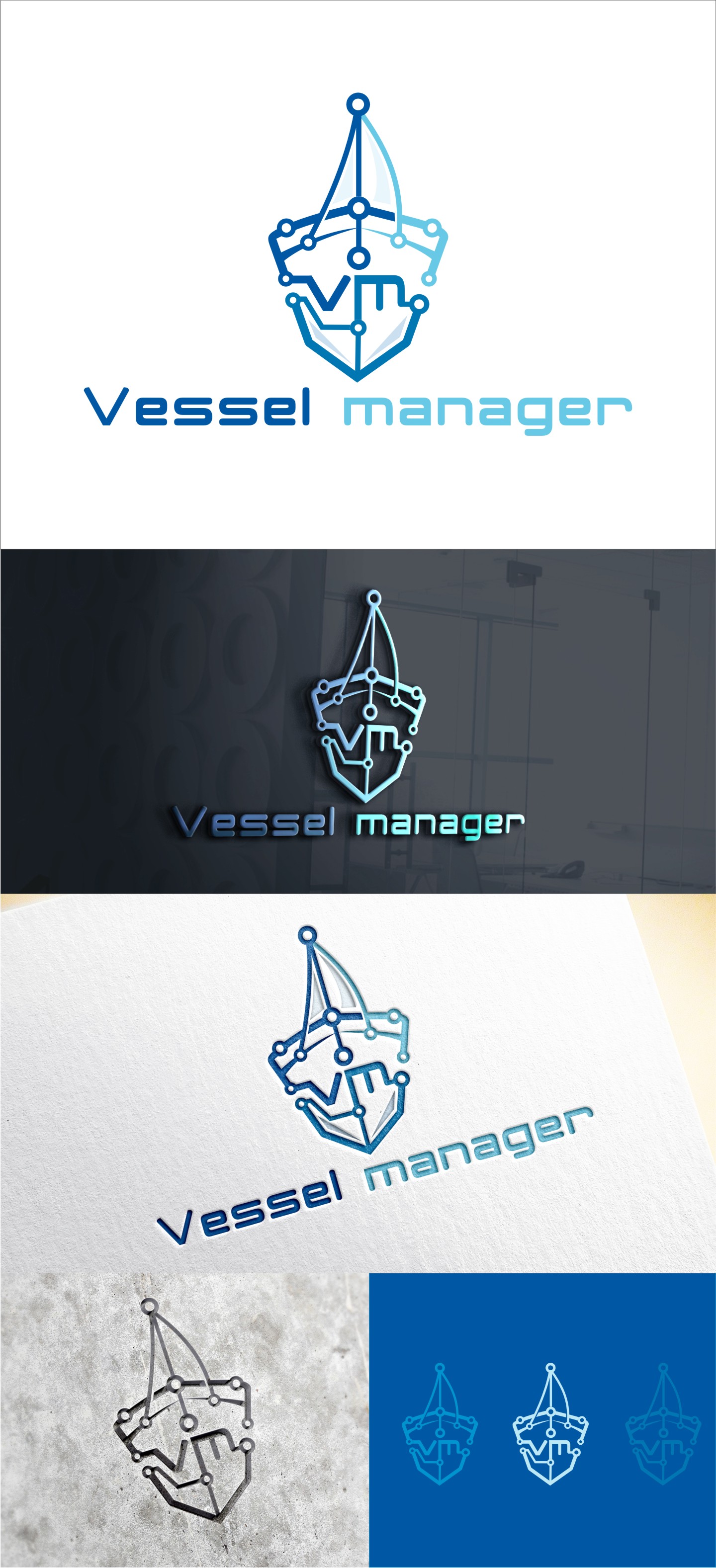 Logo Design by Soul Light for Vessel Manager | Design #31905588