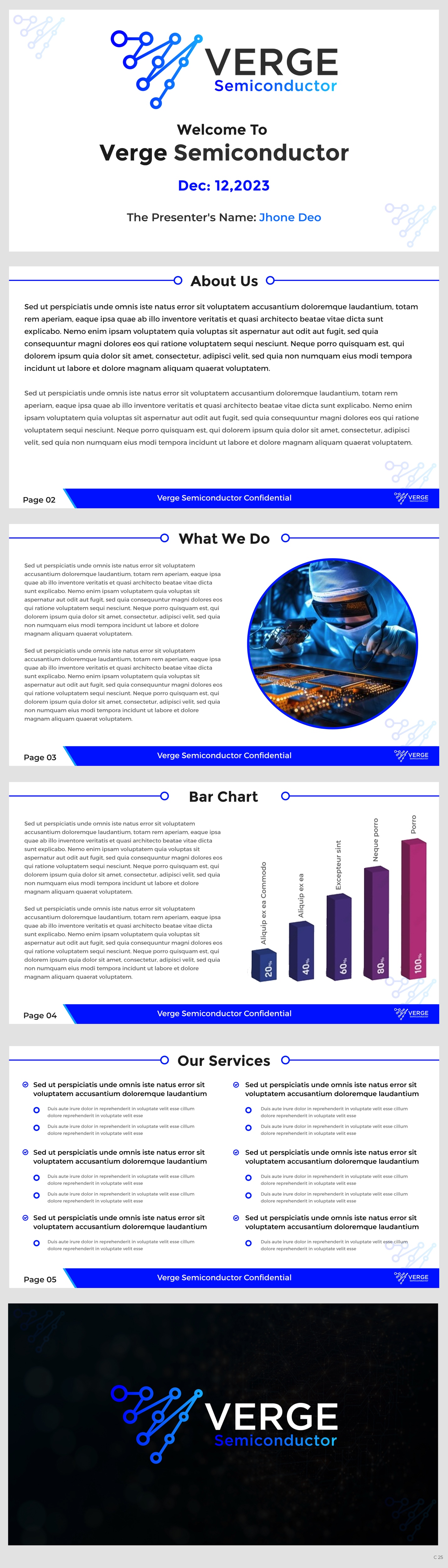 PowerPoint Design by pb for Verge Semiconductor | Design #31921616