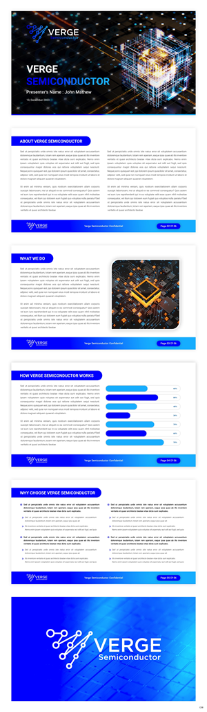 PowerPoint Design by pb for Verge Semiconductor | Design: #31921618