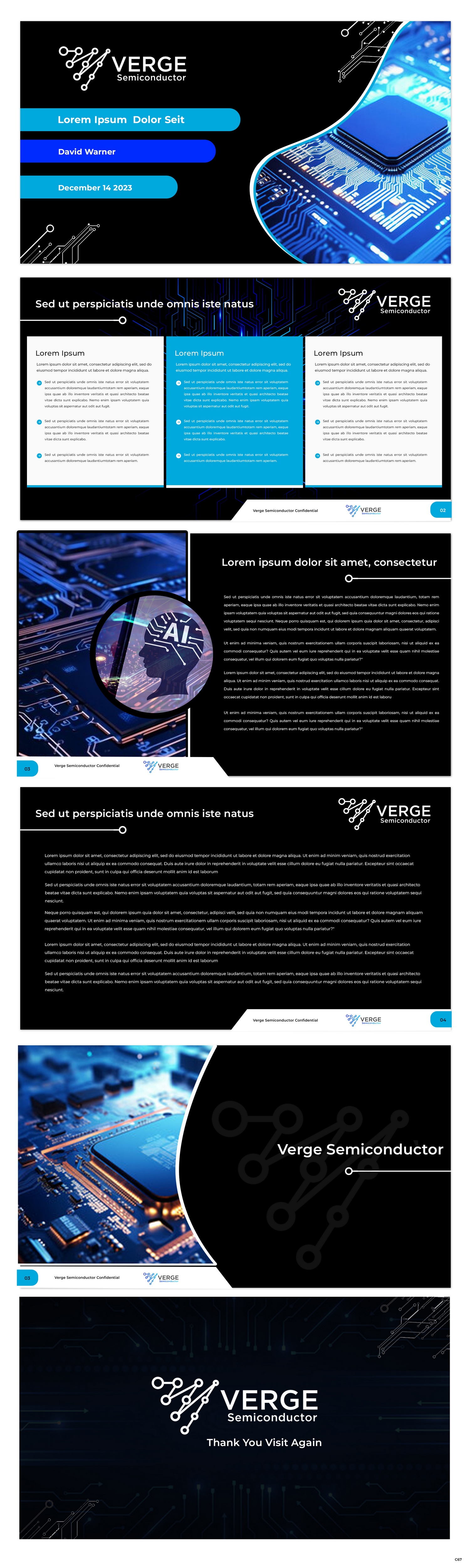 Design de PowerPoint par pb pour Verge Semiconductor | Design #31924960