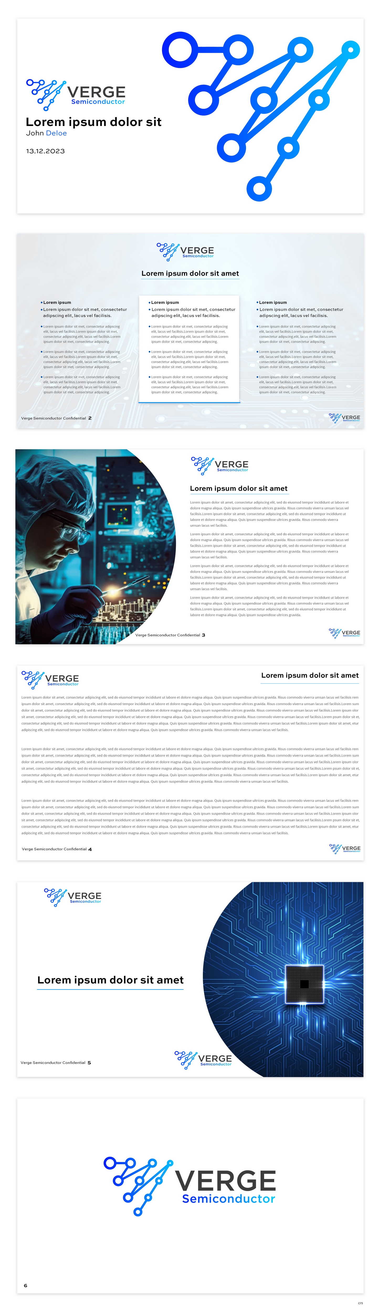 Diseño de PowerPoint por pb para Verge Semiconductor | Diseño #31929643