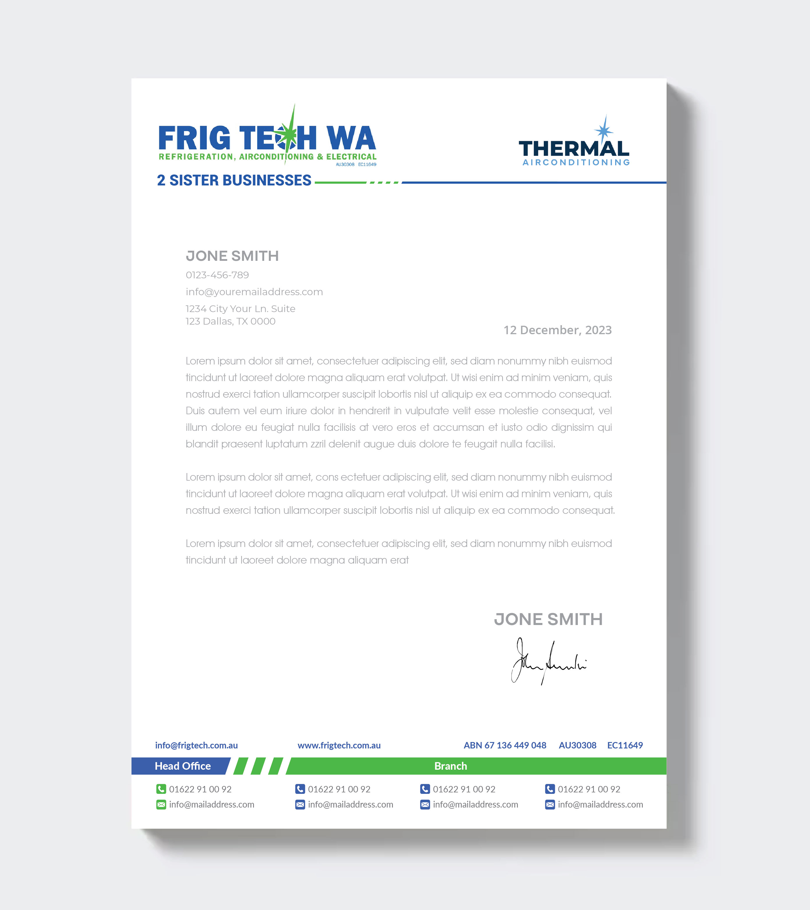 Letterhead Design by artbitin for this project | Design #31919411