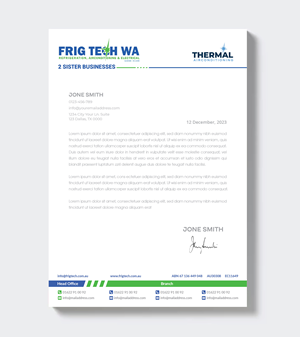 Letterhead Design by artbitin for this project | Design: #31919411