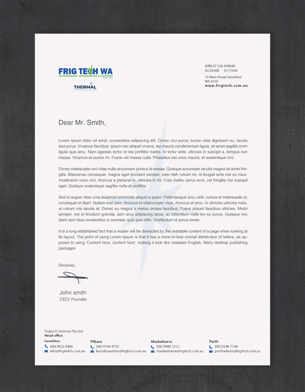 Letterhead Design by Brand aid for this project | Design #31927181