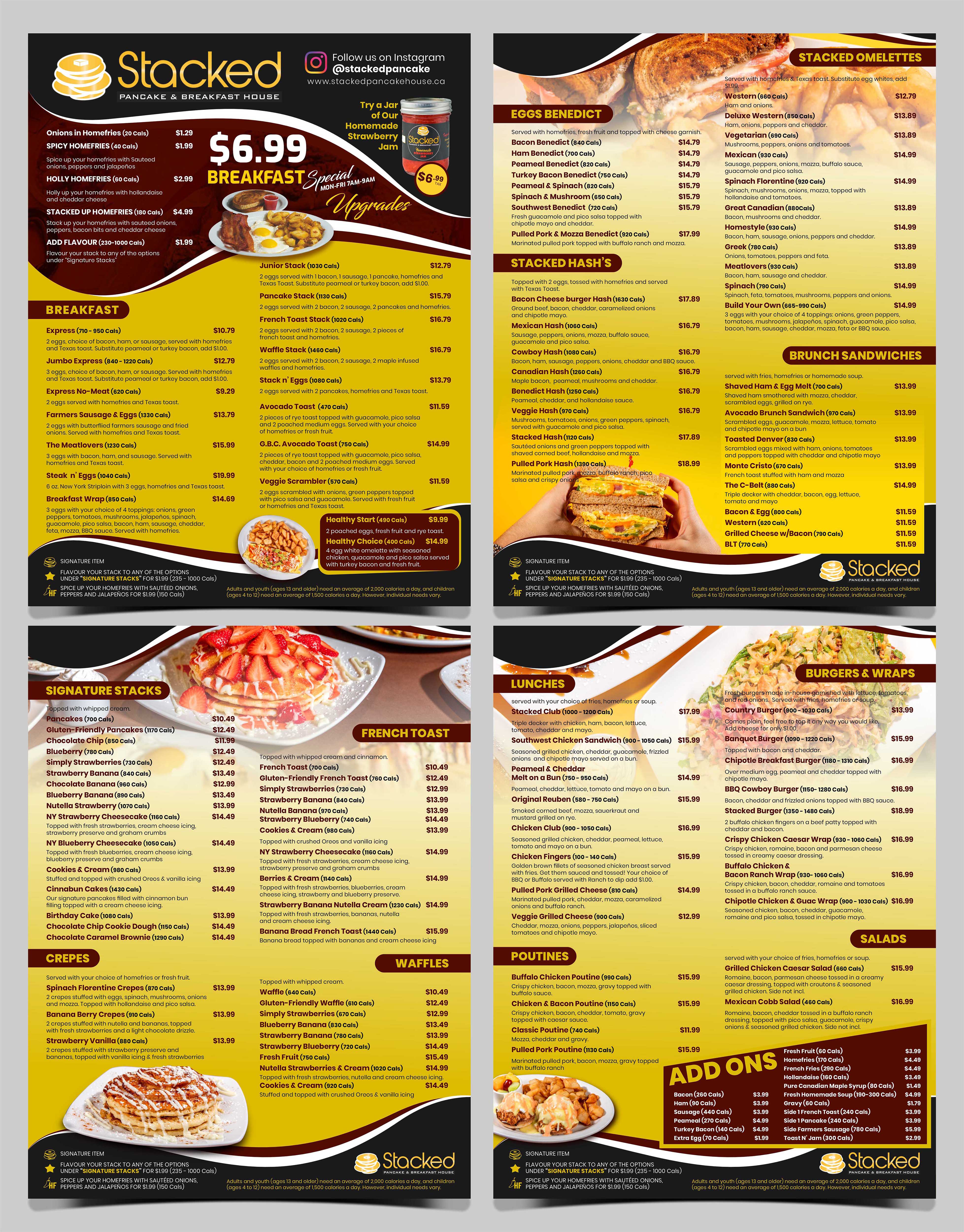 Menu Design by Fine Graphics House for this project | Design #31943092