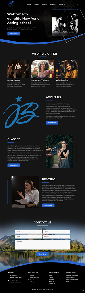 Wordpress Design by pb for Jason Bennett Actors Studio | Design: #31930415