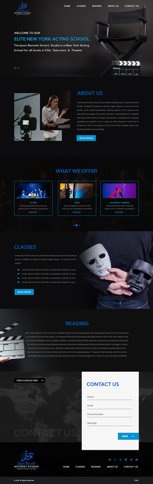 Wordpress Design by pb for Jason Bennett Actors Studio | Design: #31930433