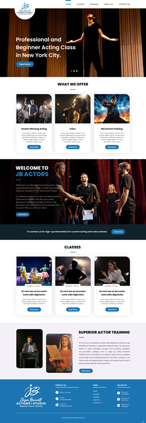 Wordpress Design by pb for Jason Bennett Actors Studio | Design: #31930459