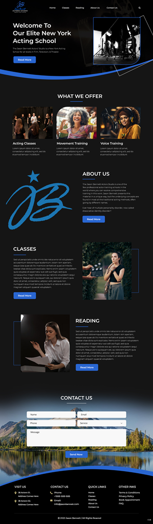 Wordpress Design by pb for Jason Bennett Actors Studio | Design: #31938484