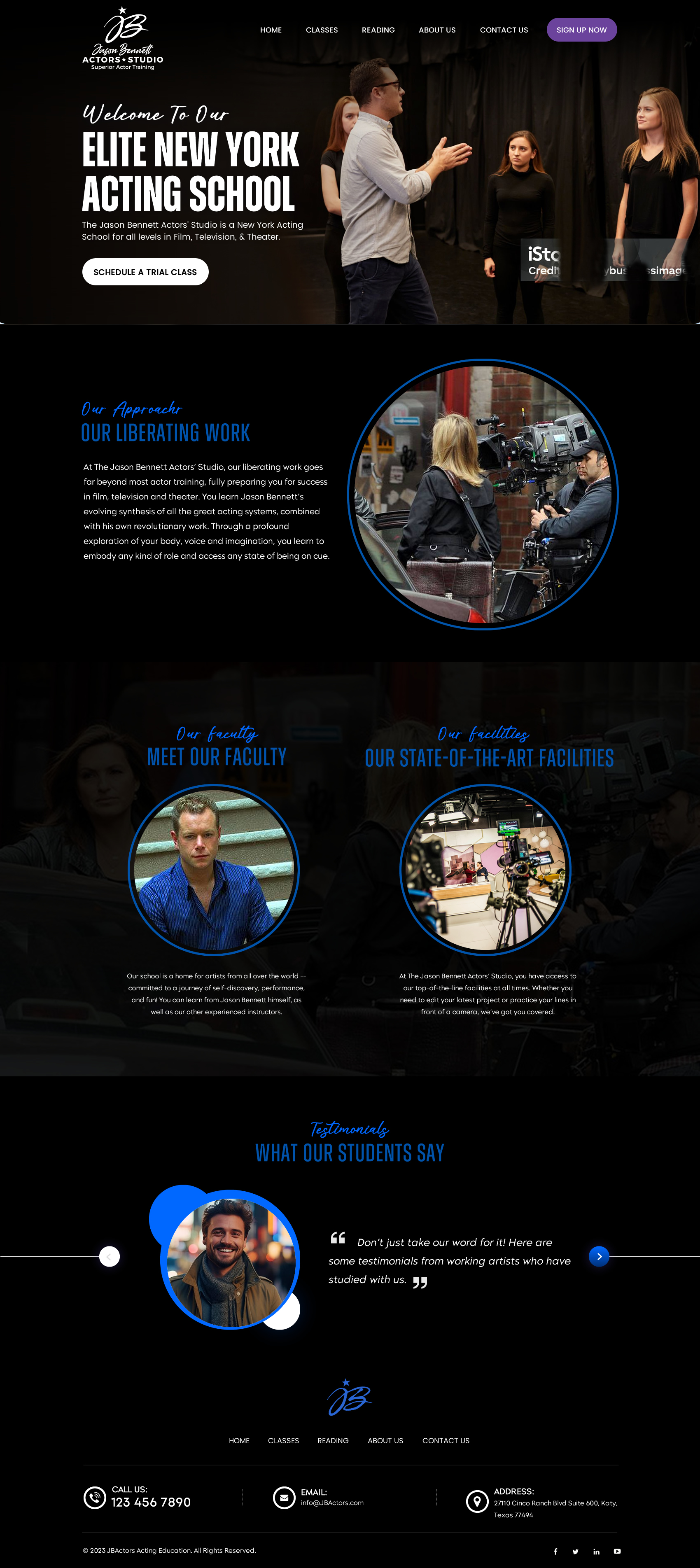 Wordpress Design by Sbss for Jason Bennett Actors Studio | Design #31952669