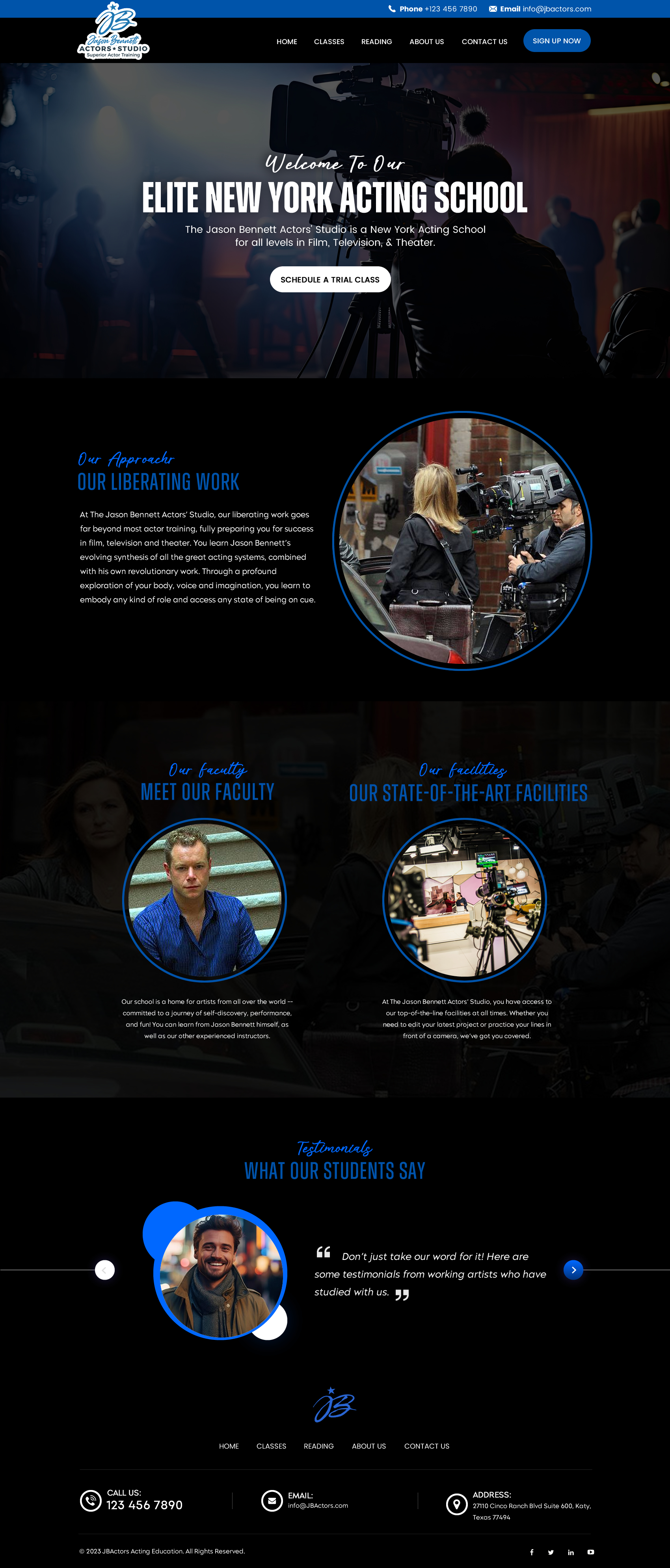 Diseño Wordpress por Sbss para Jason Bennett Actors Studio | Diseño #31952681