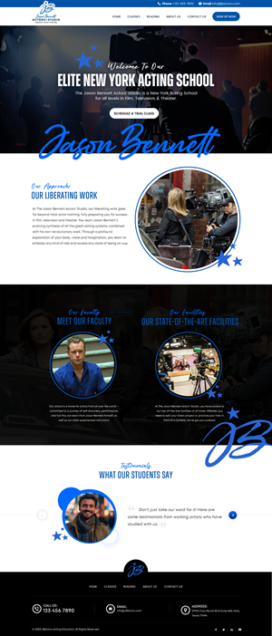 Wordpress Design by Sbss for Jason Bennett Actors Studio | Design: #31952682