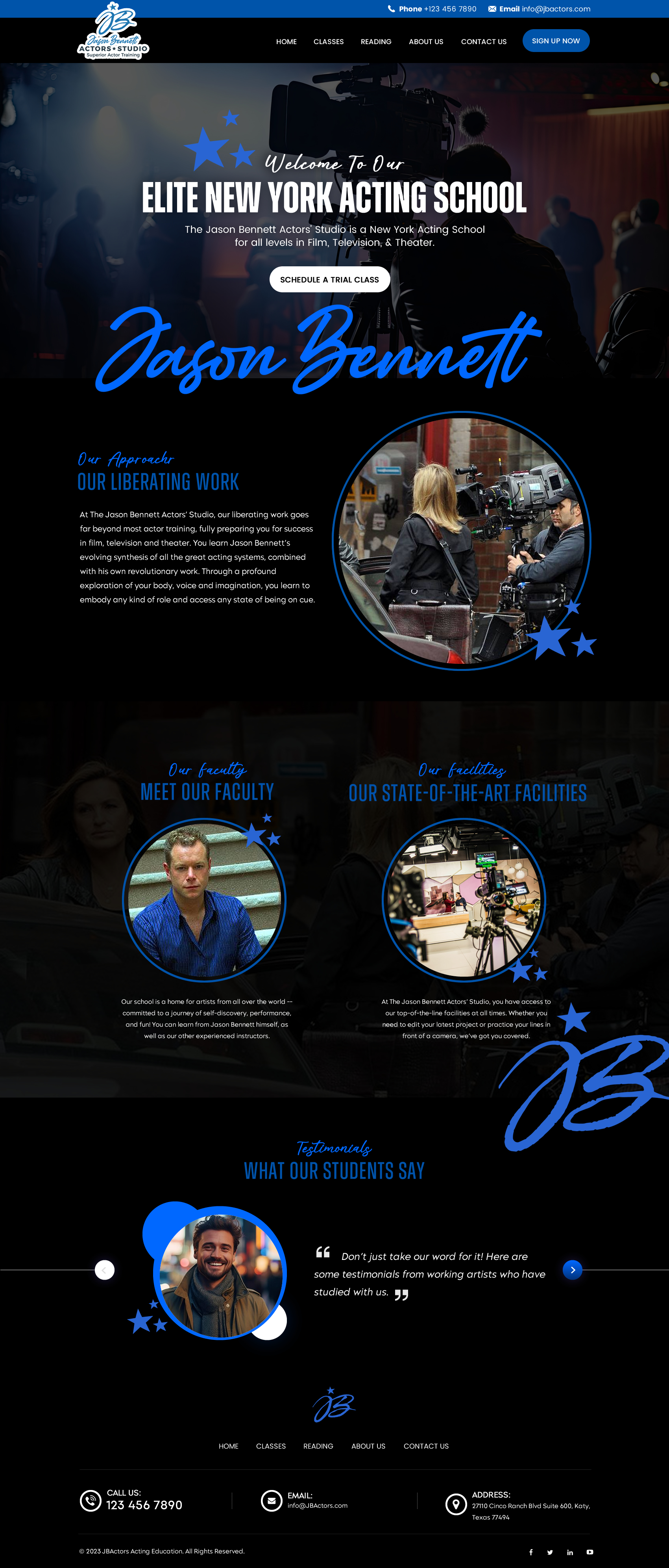 Wordpress Design by Sbss for Jason Bennett Actors Studio | Design #31952683