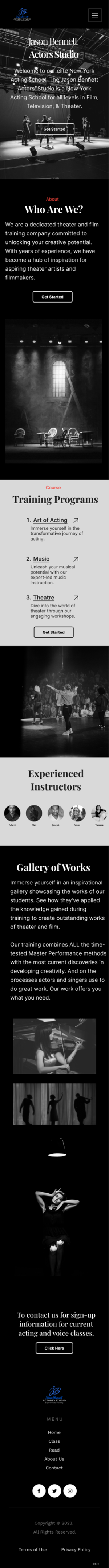 Wordpress Design by Taufik H for Jason Bennett Actors Studio | Design: #31940175
