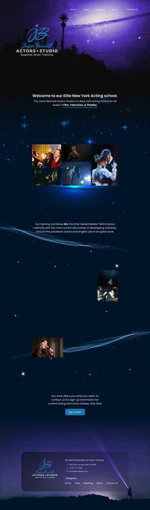 Wordpress Design by Taufik H for Jason Bennett Actors Studio | Design: #31940197