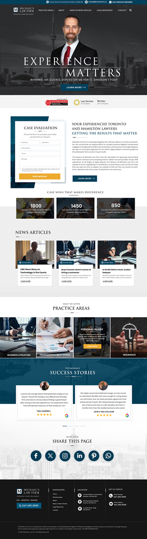 Web Design by Blue Sparrow for Michael''s Law Firm | Design: #31930665