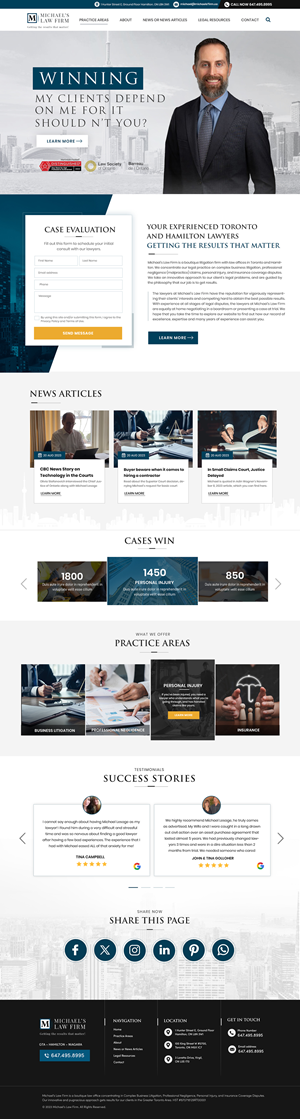 Web Design by Blue Sparrow for Michael''s Law Firm | Design: #31930667