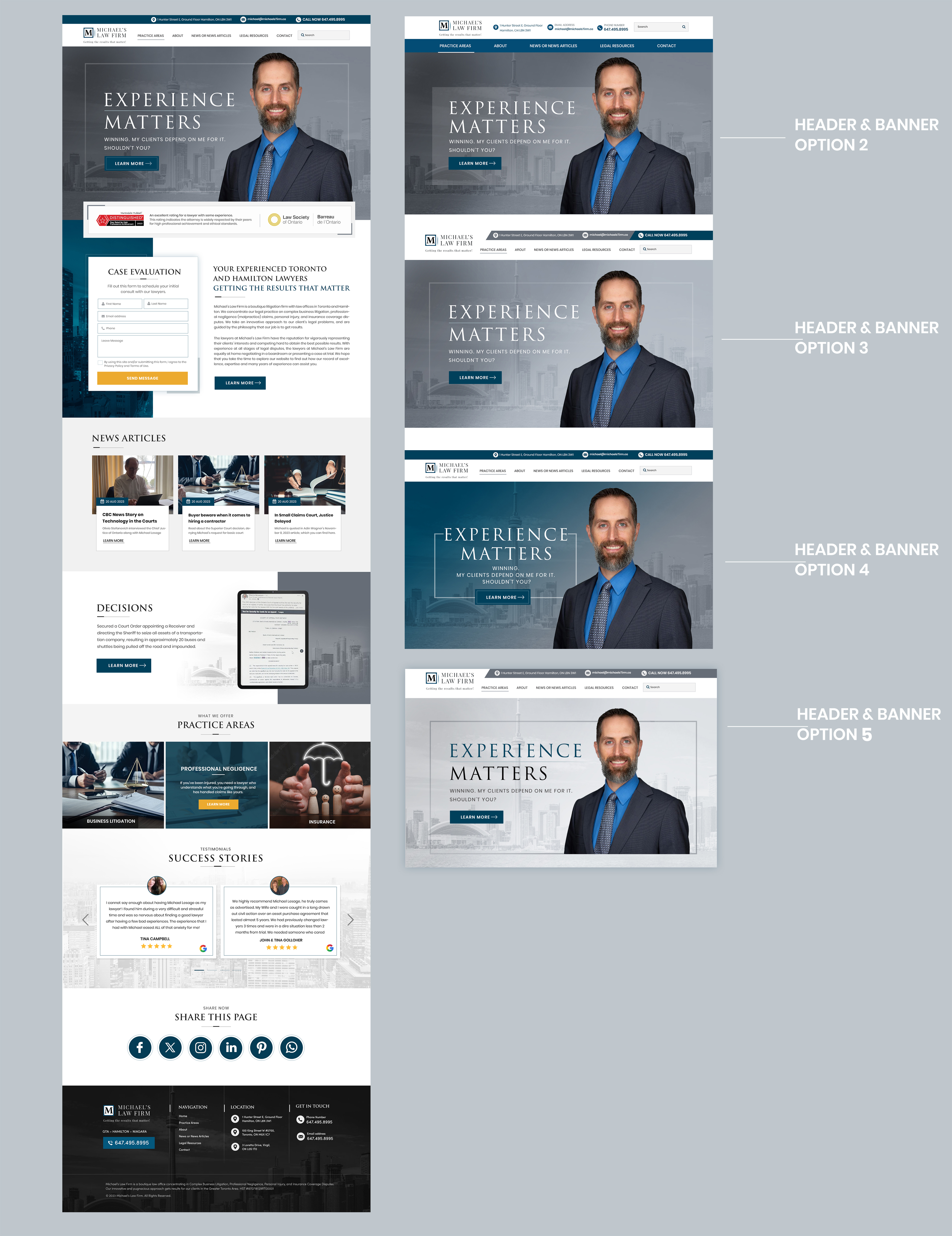 Web Design by Blue Sparrow for Michael''s Law Firm | Design #31933264