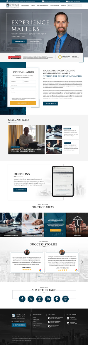 Web Design by Blue Sparrow for Michael''s Law Firm | Design: #31933444