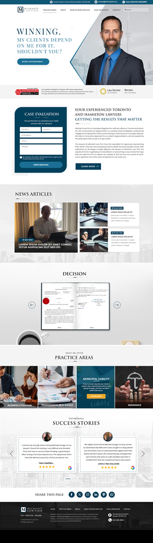 Web Design by Blue Sparrow for Michael''s Law Firm | Design: #31955614