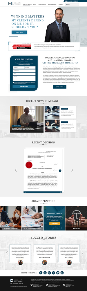 Web Design by Blue Sparrow for Michael''s Law Firm | Design: #31971167