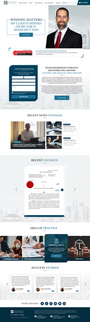 Web Design by Blue Sparrow for Michael''s Law Firm | Design: #31977877