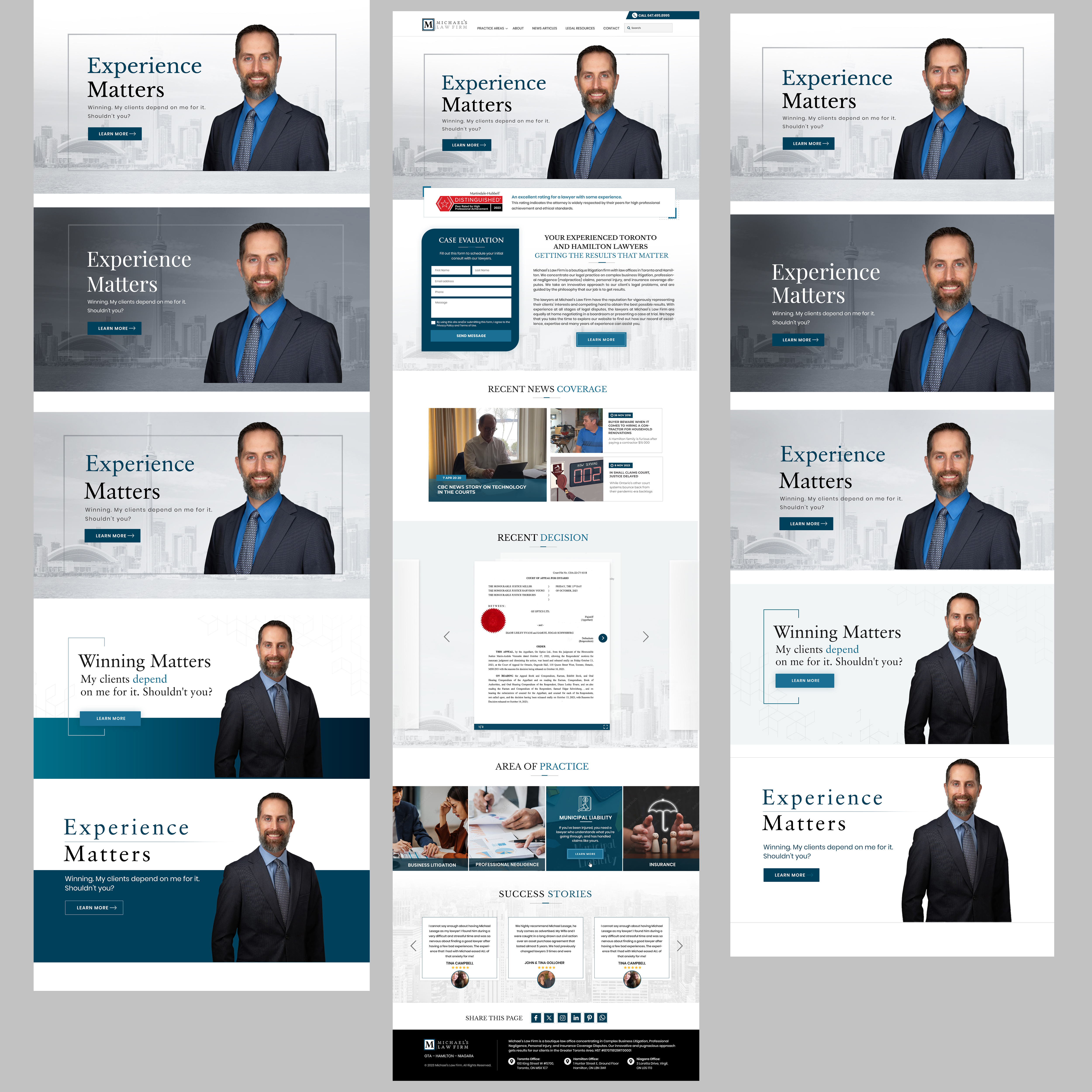 Web Design by Blue Sparrow for Michael''s Law Firm | Design #31985619