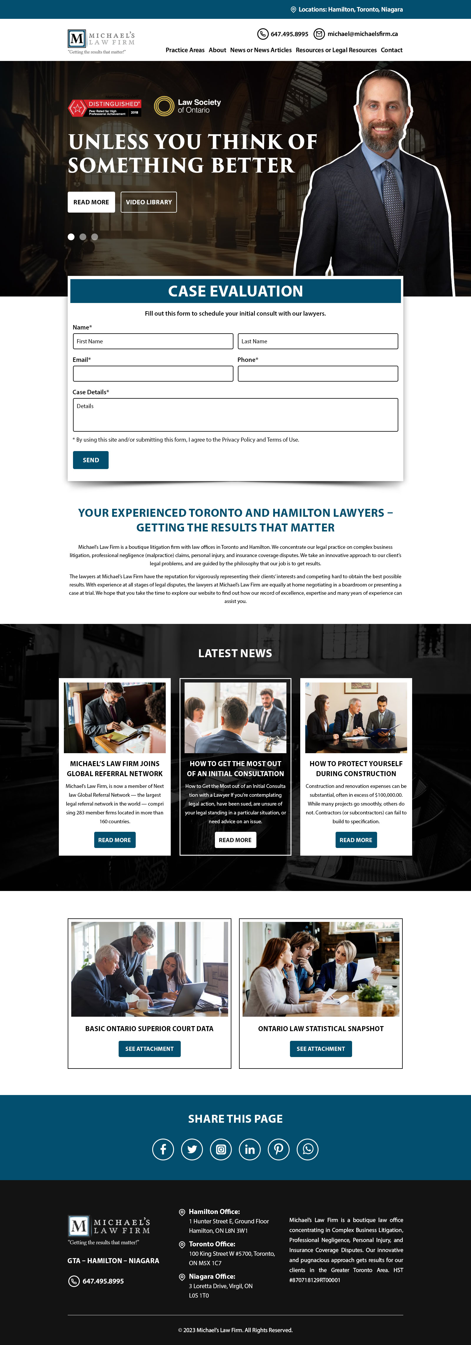 Web-Design von MAZY für Michael''s Law Firm | Design #31930663