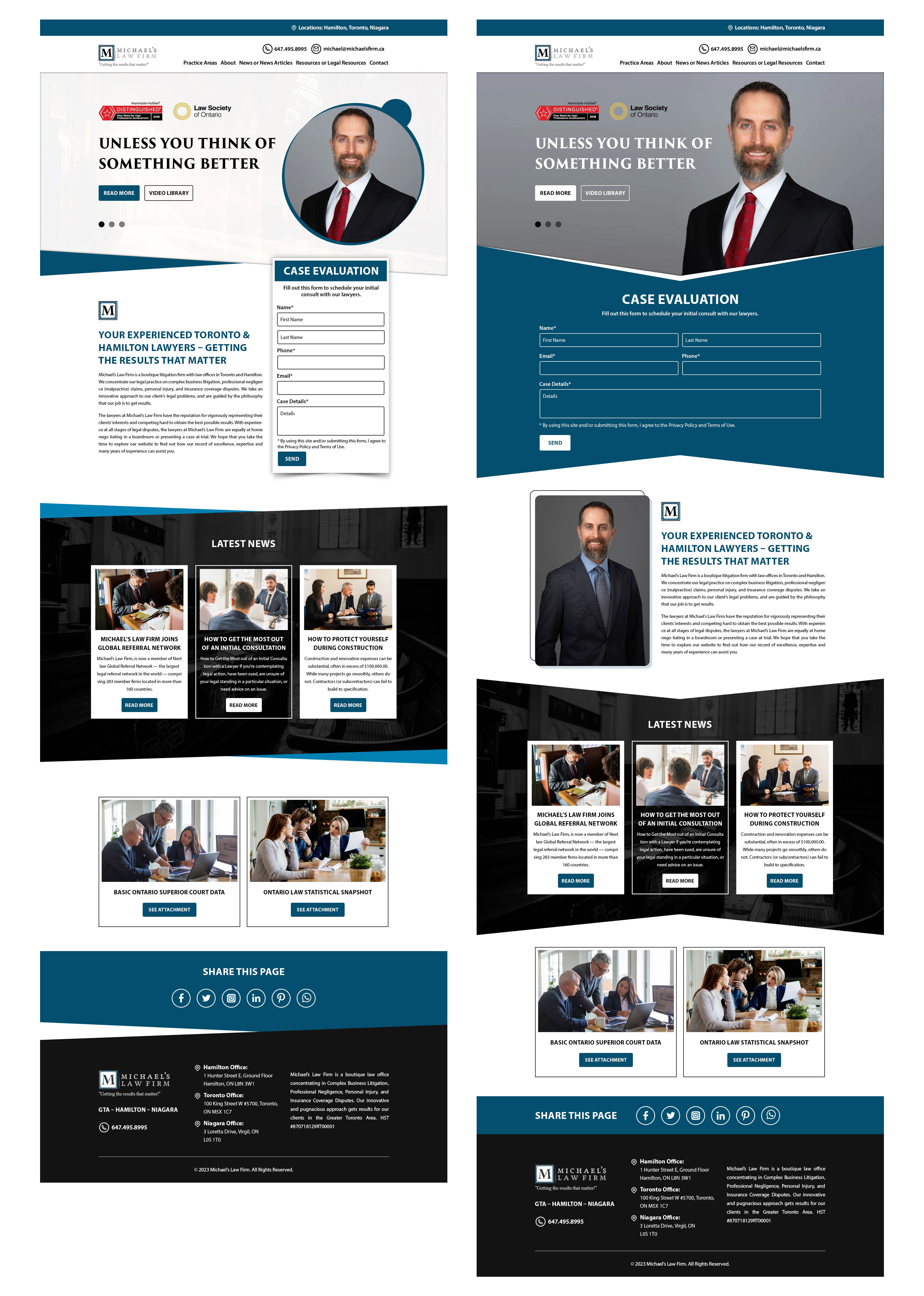 Web Design by MAZY for Michael''s Law Firm | Design #31934017