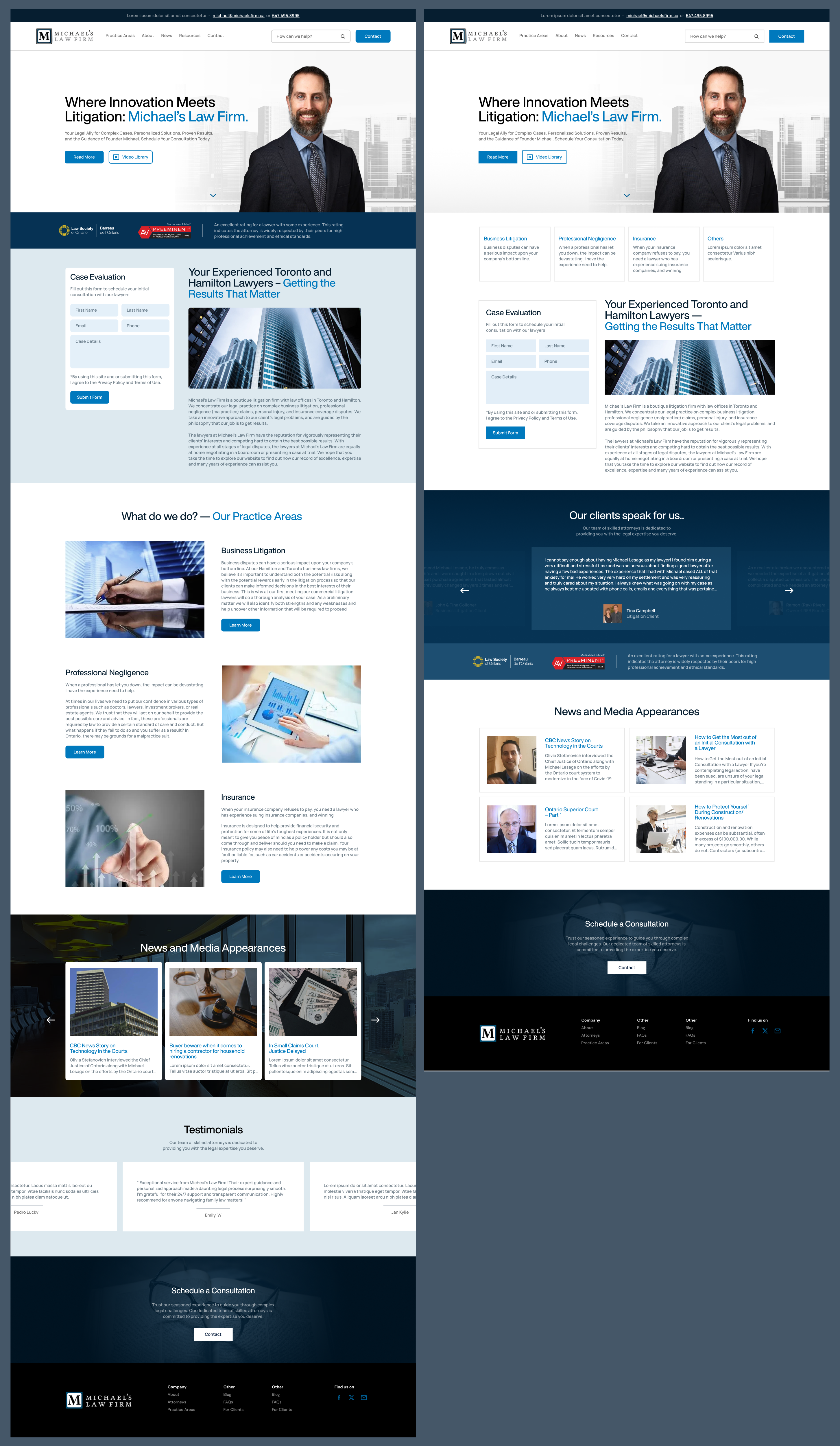 Web Design par Maansib pour Michael''s Law Firm | Design #31948638